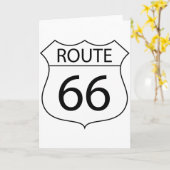 Route 66 Wenskaarten Kaart (Gele Bloem)