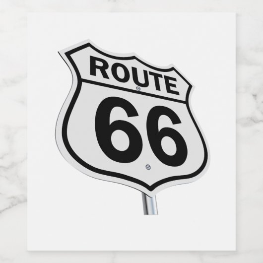 Route 66 Wijnflesje Wijn Etiket (Enkel label)