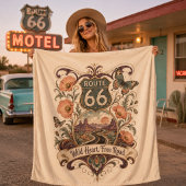 Route 66 Wild Heart Road Trip Comfort Fleece Deken