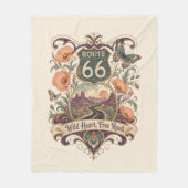 Route 66 Wild Heart Road Trip Comfort Fleece Deken (Voorkant)
