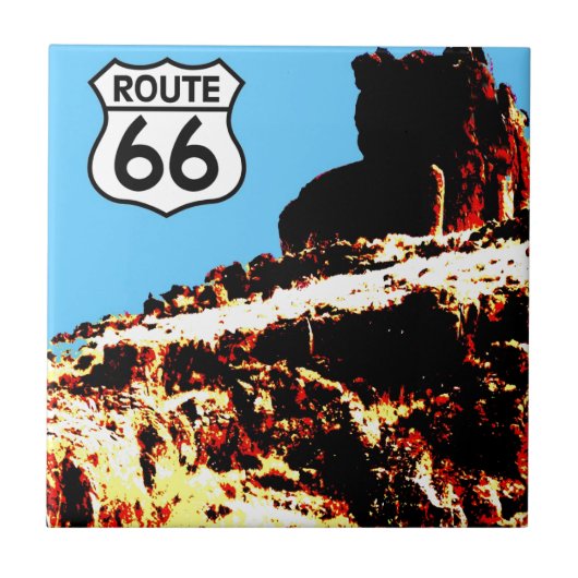 Route 66 Wildernis Mesa Tegeltje (Voorkant)