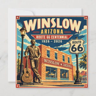 Route 66 Winslow Arizona Eeuwfeest Vintage Reizen