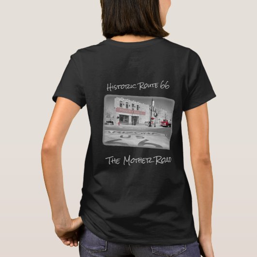 Route 66  Winslow Arizona Foto T-shirt (Achterkant)