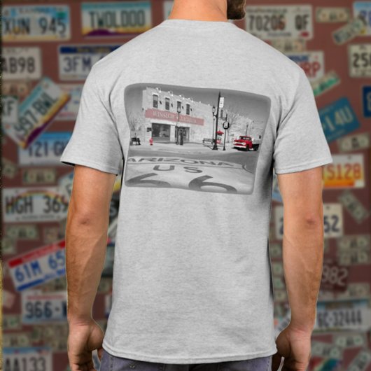 Route 66 Winslow Arizona Red Splash Foto T-shirt