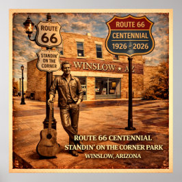 Route 66 Winslow Arizona Staande Poster