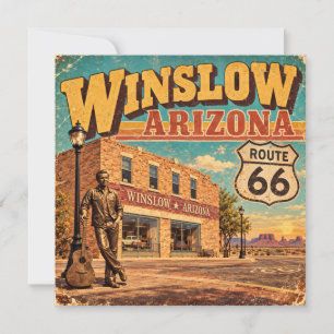 Route 66 Winslow Arizona Vintage Hoofdstraat