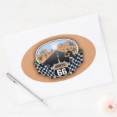 Route 66 woestijn ovale sticker (Envelop)