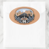 Route 66 woestijn ovale sticker (Tas)