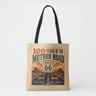 route 66 Woestijn Snelweg Americana Boodschappenta Tote Bag