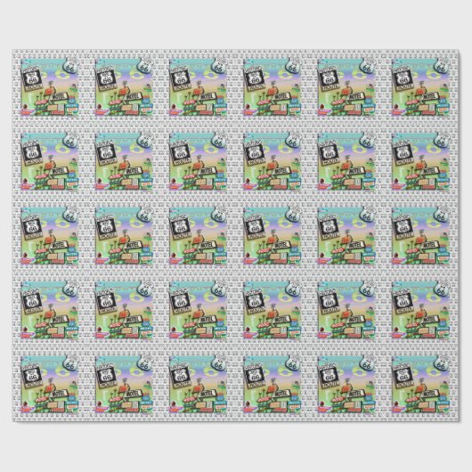 Route 66 Wrapping Paper Cadeaupapier (Vlak)