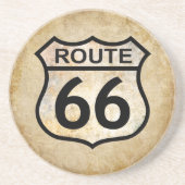 Route 66 zandsteen onderzetter (Voorkant)