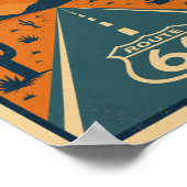 Route 66 Zie Het Westen Litho Poster (Hoek)