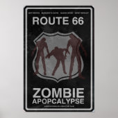 Route 66 Zombie Apopcalypse Poster (Voorkant)