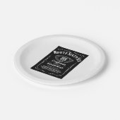 Route 66 Zwart Label Papieren Bordje (Gekanteld)