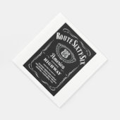 Route 66 Zwart Label Servet (Hoek)