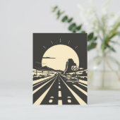 Route 66 Zwart-wit minimalistische klassieker Briefkaart (Staand voorkant)