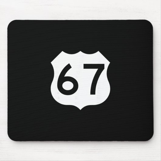 Route 67 Bord Meme Zes Zeven 1 Muismat (Voorkant)