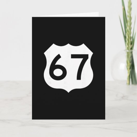 Route 67 Bord Meme Zes Zeven  Kaart (Voorkant)