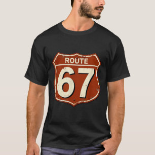 Route 67 Grappig Retro Snelweg Meme Design T-shirt