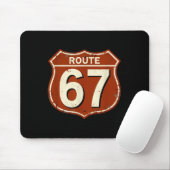 Route 67 Grappige Retro Snelweg Meme Ontwerp Muismat (Met muis)