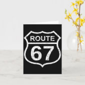 Route 67 Grappige Zes Zeven 6 7 Meme Interstate Sn Kaart (Gele Bloem)