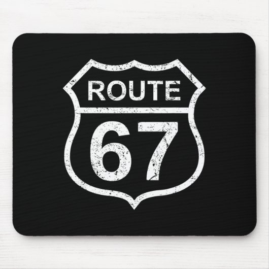 Route 67 Grappige Zes Zeven 6 7 Meme Interstate Sn Muismat (Voorkant)