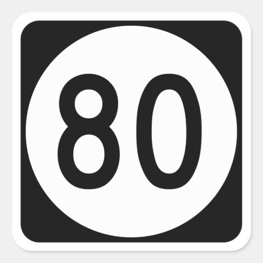 Route 80, Kentucky, VS Vierkante Sticker (Voorkant)