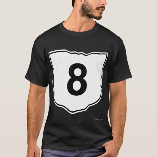 Route 8 t-shirt (Voorkant)