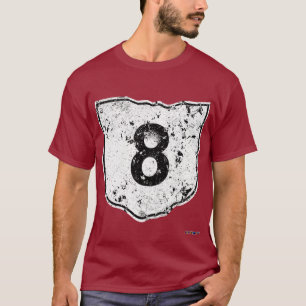 Route 8 wegbord - noodsituatie t-shirt