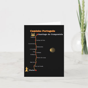 Route Caminho Português De Santiago Stages Camino Kaart