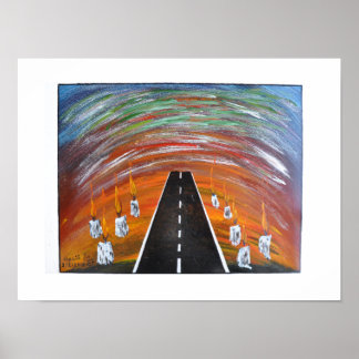 Route de souffrance / Papier (Matte) Poster