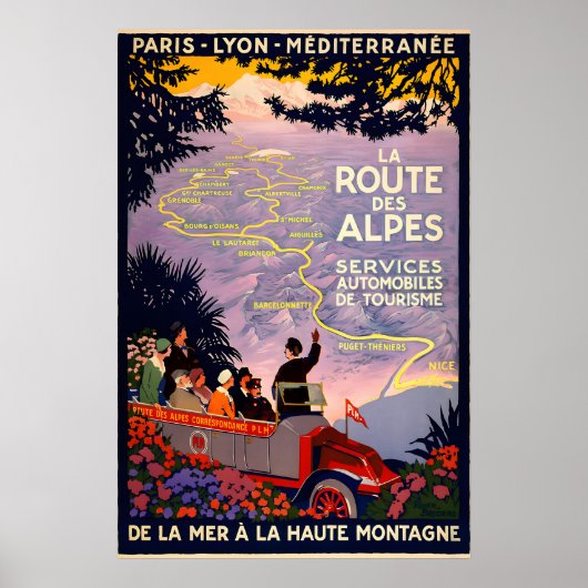 Route des Alpes Reisposter Poster (Voorkant)