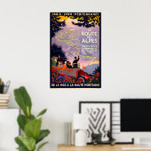 Route des Alpes Reisposter Poster (Thuiskantoor)