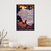 Route des Alpes Reisposter Poster (Keuken)