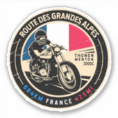 Route des Grandes Alpes Frankrijk | | Motorfiets Sticker (Voorkant)