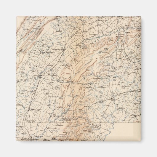Route, Gettysburg campagne Magneet (Voorkant)