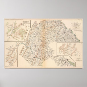 Route, Gettysburg campagne Poster