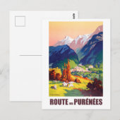 Route in Pyrenees, Frankrijk Briefkaart (Voorkant / Achterkant)
