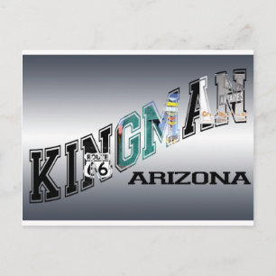 route kingman arizona 66 briefkaart