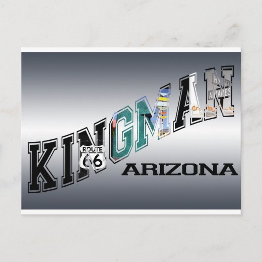 route kingman arizona 66 briefkaart (Voorkant)