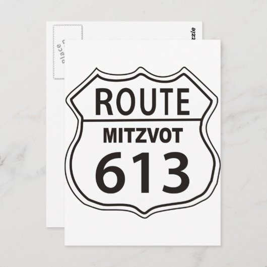 Route Mitzvot 613 Briefkaart (Voorkant / Achterkant)