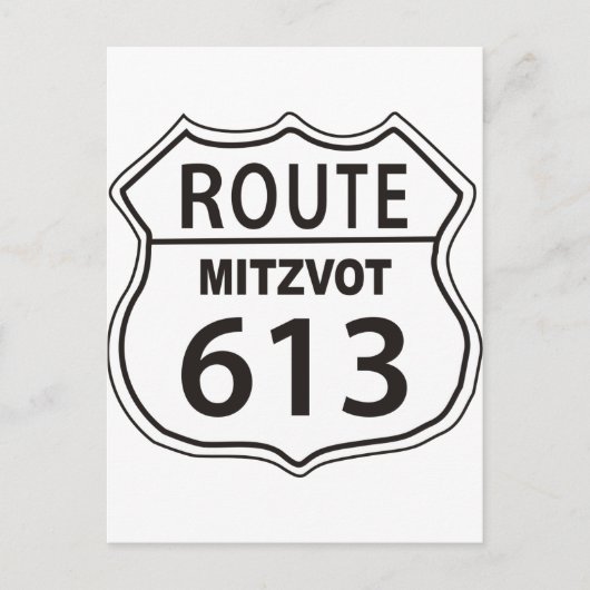 Route Mitzvot 613 Briefkaart (Voorkant)