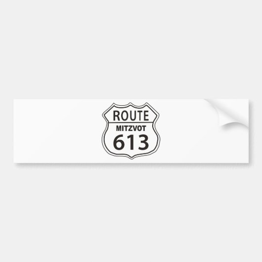 ROUTE MITZVOT 613 BUMPERSTICKER (Voorkant)