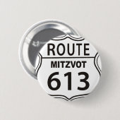 ROUTE MITZVOT 613 RONDE BUTTON 5,7 CM (Voorkant /achterkant)