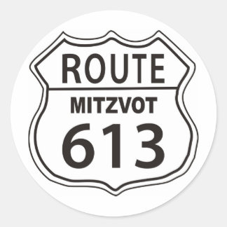 ROUTE MITZVOT 613 RONDE STICKER