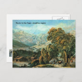 Route naar de Eiger, regio Jungfrau Briefkaart (Voorkant / Achterkant)
