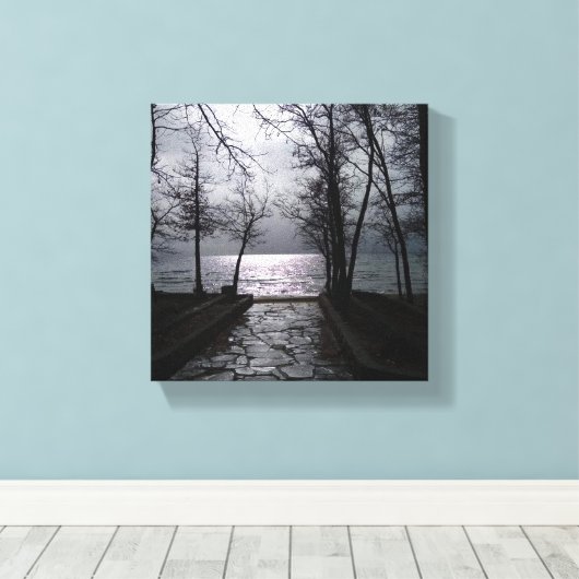 Route naar Lake Tahoe Canvas Afdruk (Insitu (Houten vloer))