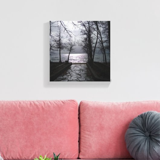 Route naar Lake Tahoe Canvas Afdruk (Insitu (Woonkamer))