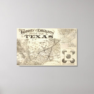 Route naar Texas Canvas Afdruk