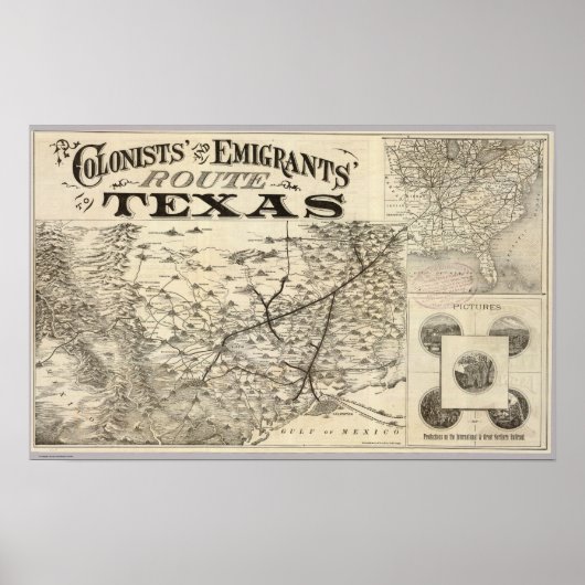 Route naar Texas Poster (Voorkant)